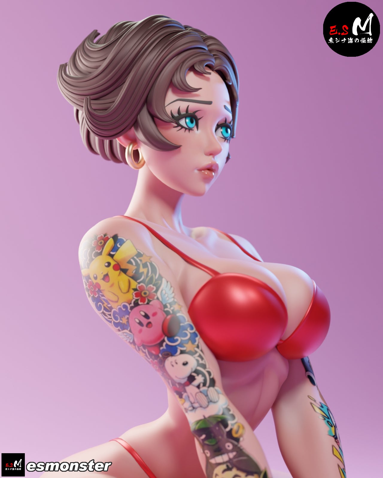 Sun Touched Iconic Toon Adult Pinup 3D Resin Model