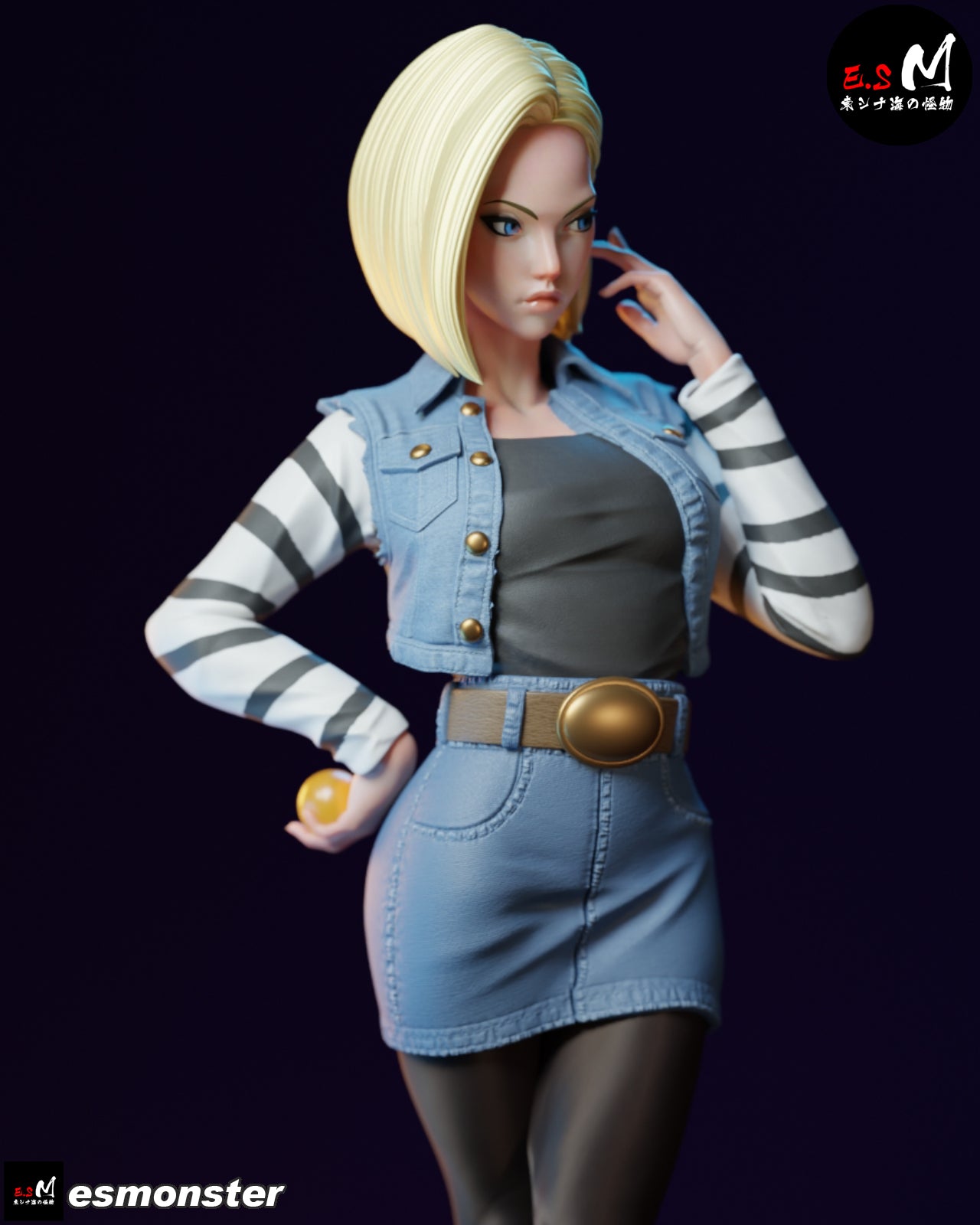 Android Fighter Adult Pinup 3D Resin Model