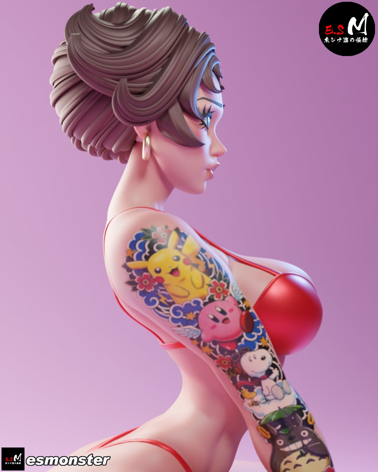 Sun Touched Iconic Toon Adult Pinup 3D Resin Model