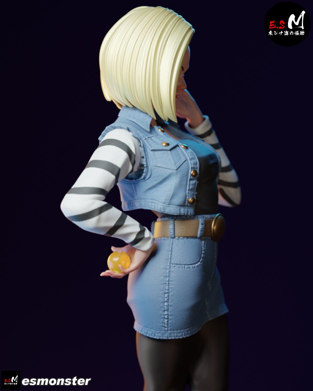 Android Fighter Adult Pinup 3D Resin Model