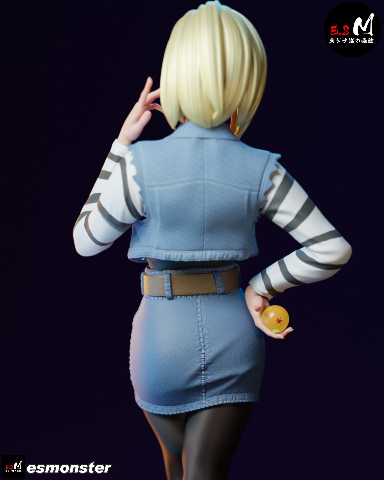 Android Fighter Adult Pinup 3D Resin Model