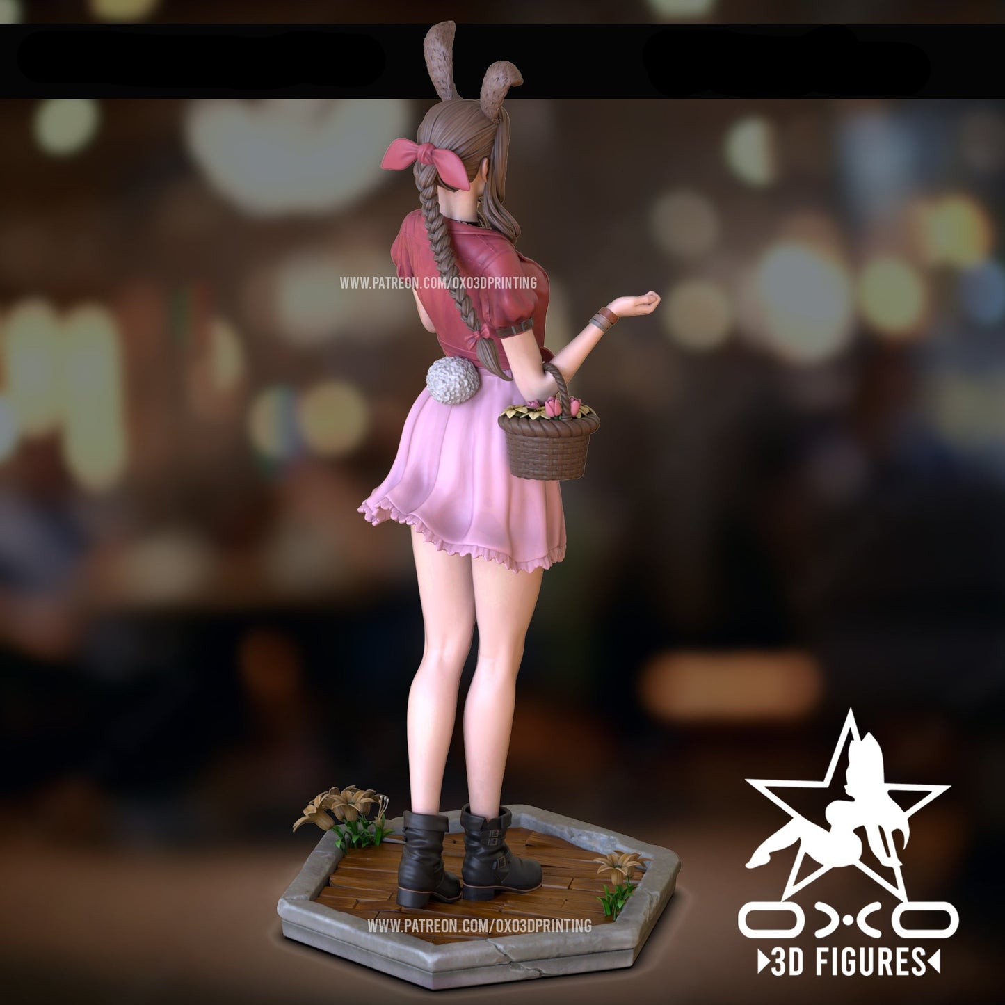 Flower Seller Pinup 3D Resin Figurine Model Kit