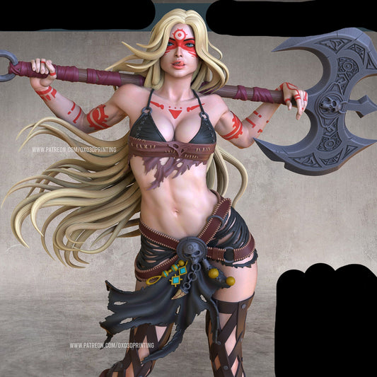 Barbarian Pinup Adult 3D Resin Figurine Model Kit