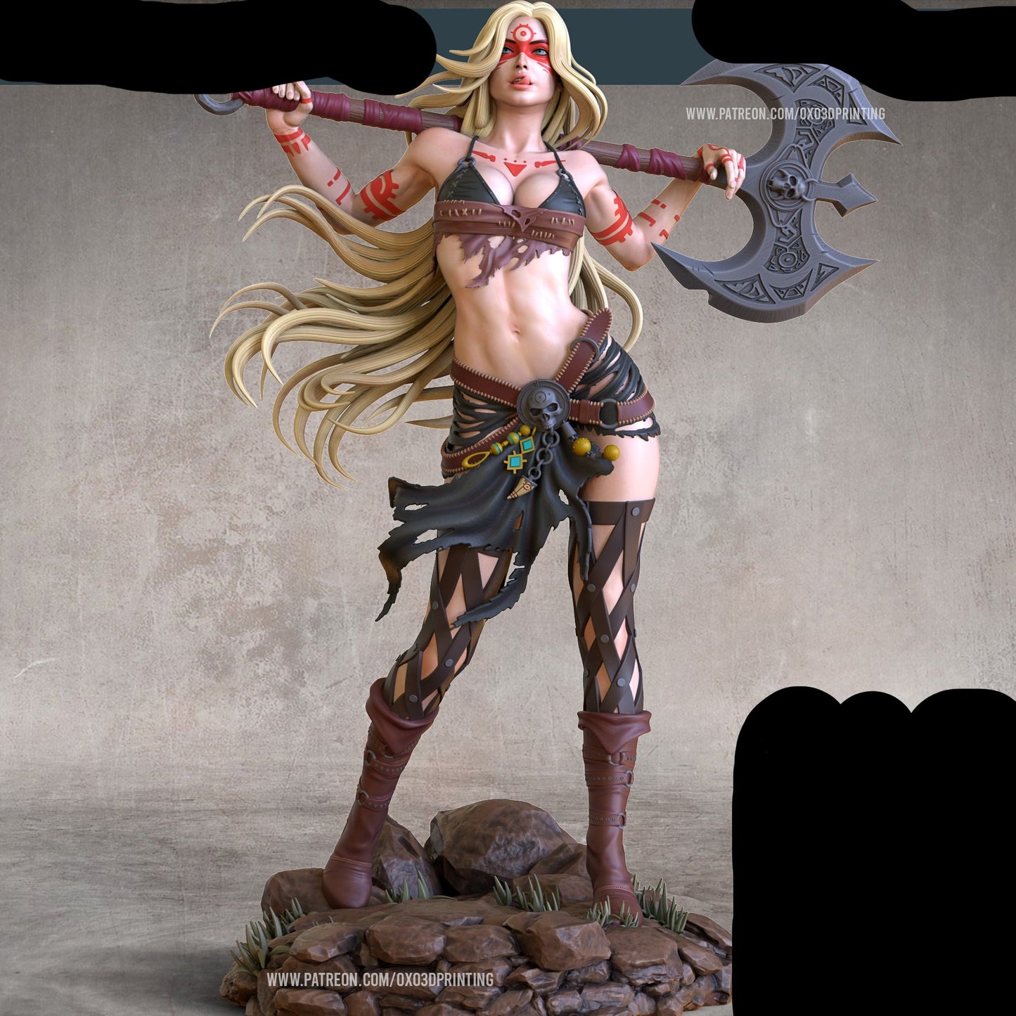 Barbarian Pinup Adult 3D Resin Figurine Model Kit