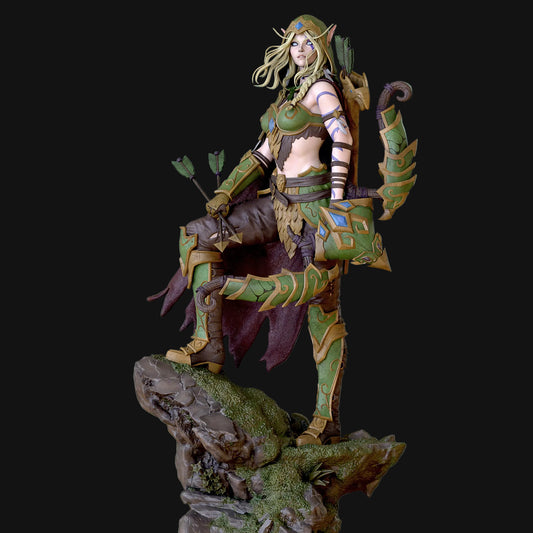 Elf Hunter Pinup Adult 3D Resin Figurine Model Kit