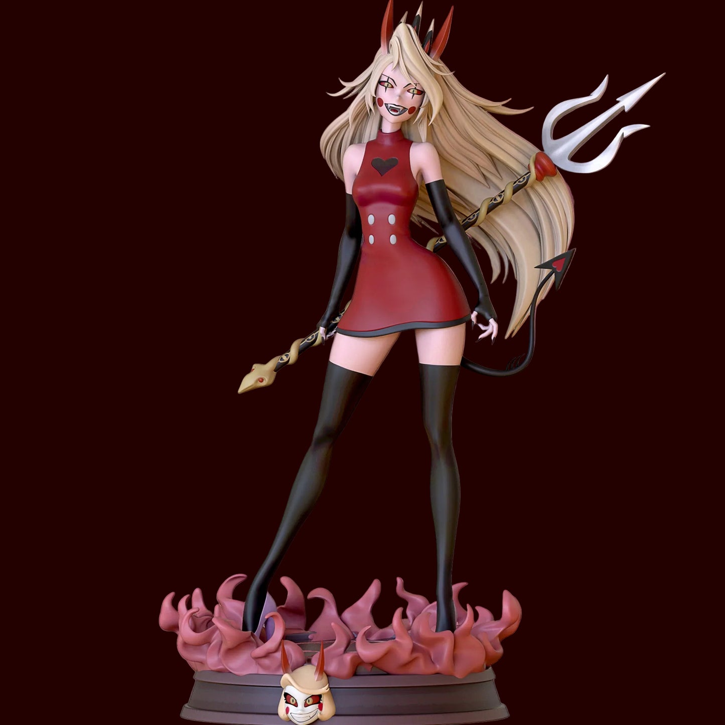 Cheerful Demon Pinup Adult 3D Resin Figurine Model Kit