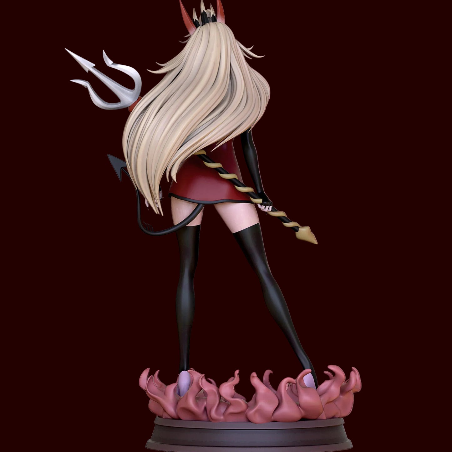 Cheerful Demon Pinup Adult 3D Resin Figurine Model Kit