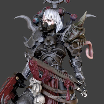 Corrupted War Sister Adult 3D Resin Figurine Model Kit