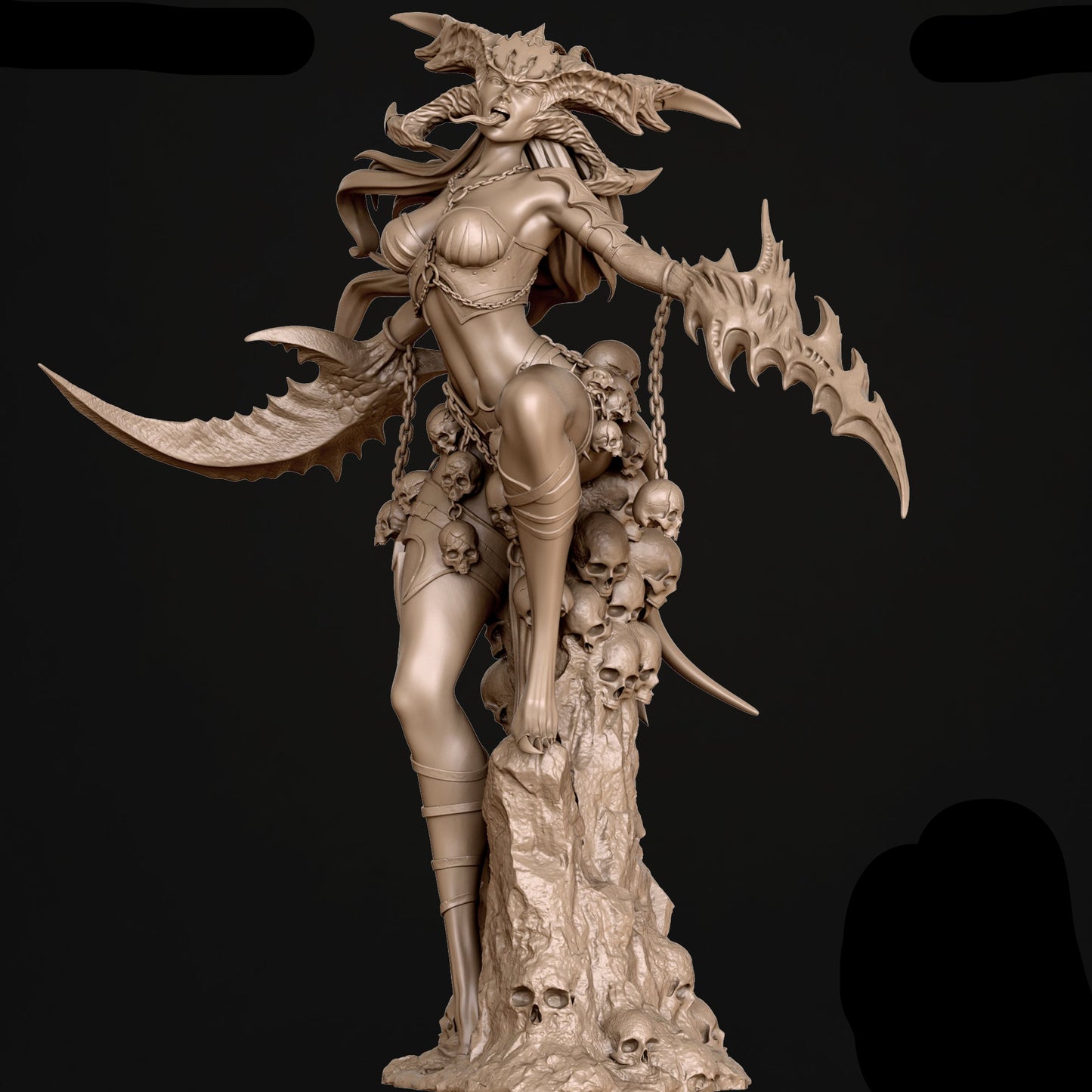 Daemoness Pinup Adult 3D Resin Figurine Model Kit