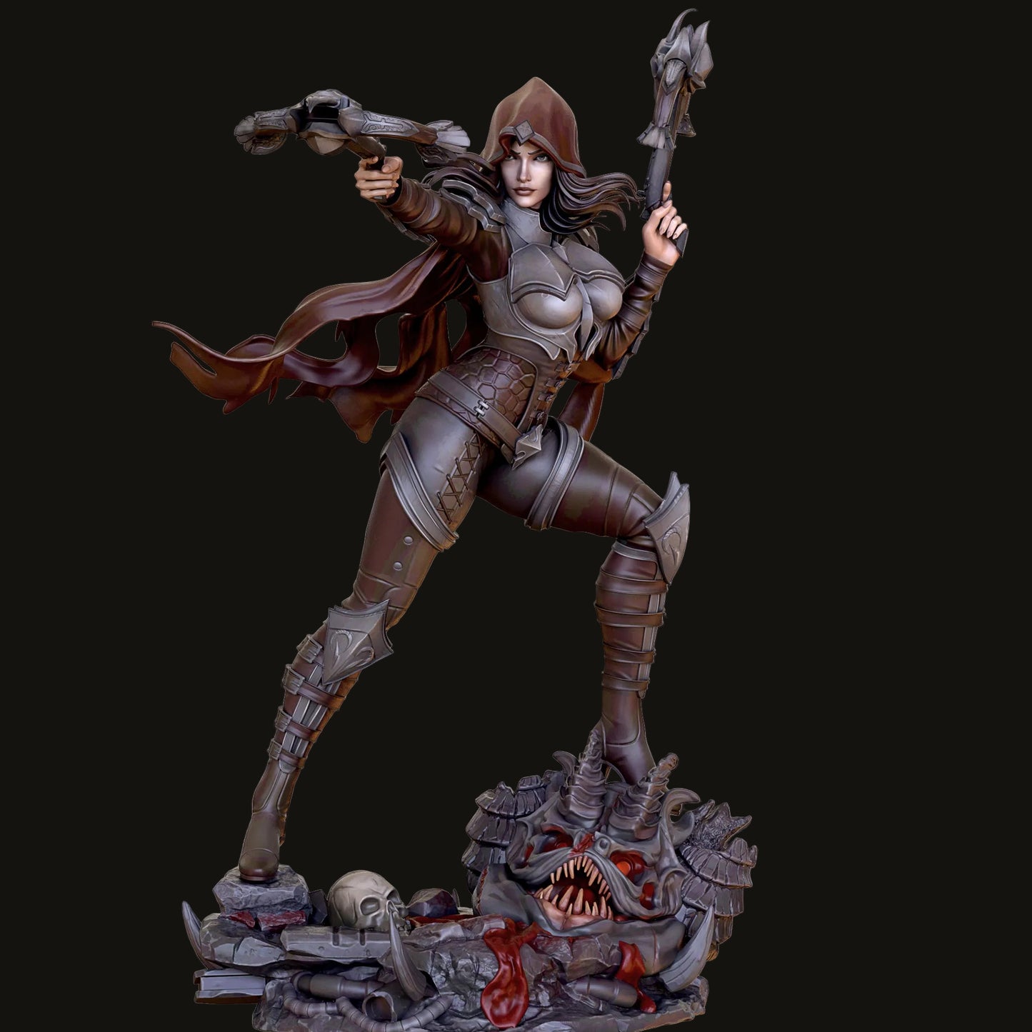 Demon Hunter Pinup Adult 3D Resin Figurine Model Kit