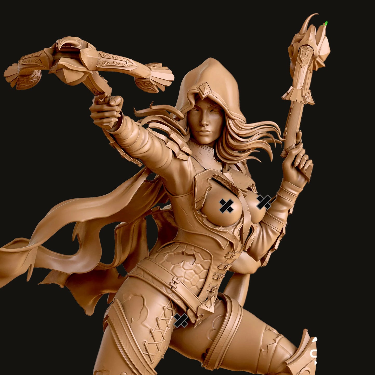 Demon Hunter Pinup Adult 3D Resin Figurine Model Kit