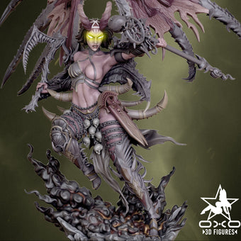 Demon Flame Pinup Adult 3D Resin Figurine Model Kit