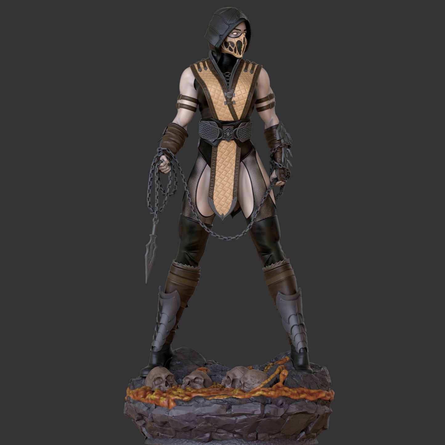 Venomous Woman Girl Adult Pinup 3D Resin Model