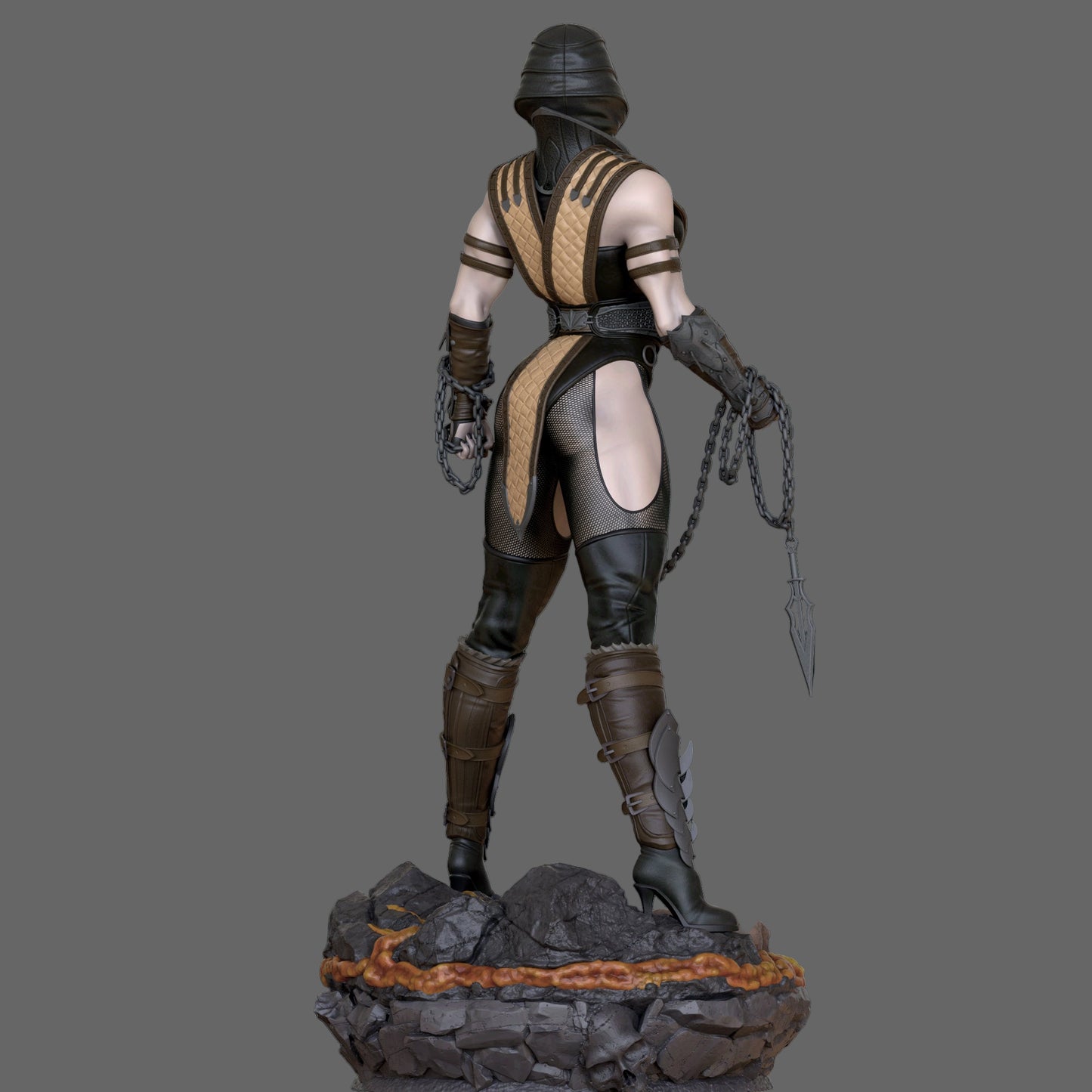 Venomous Woman Girl Adult Pinup 3D Resin Model