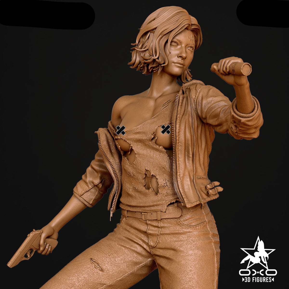 Survivor Reporter Pinup Adult 3D ABS Resin Figurine Model Kit