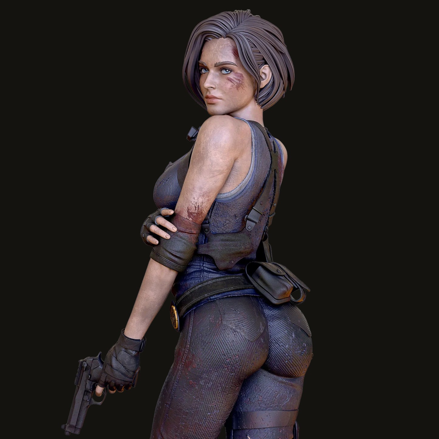 Survivor Cop Pinup Adult 3D Resin Figurine Model Kit