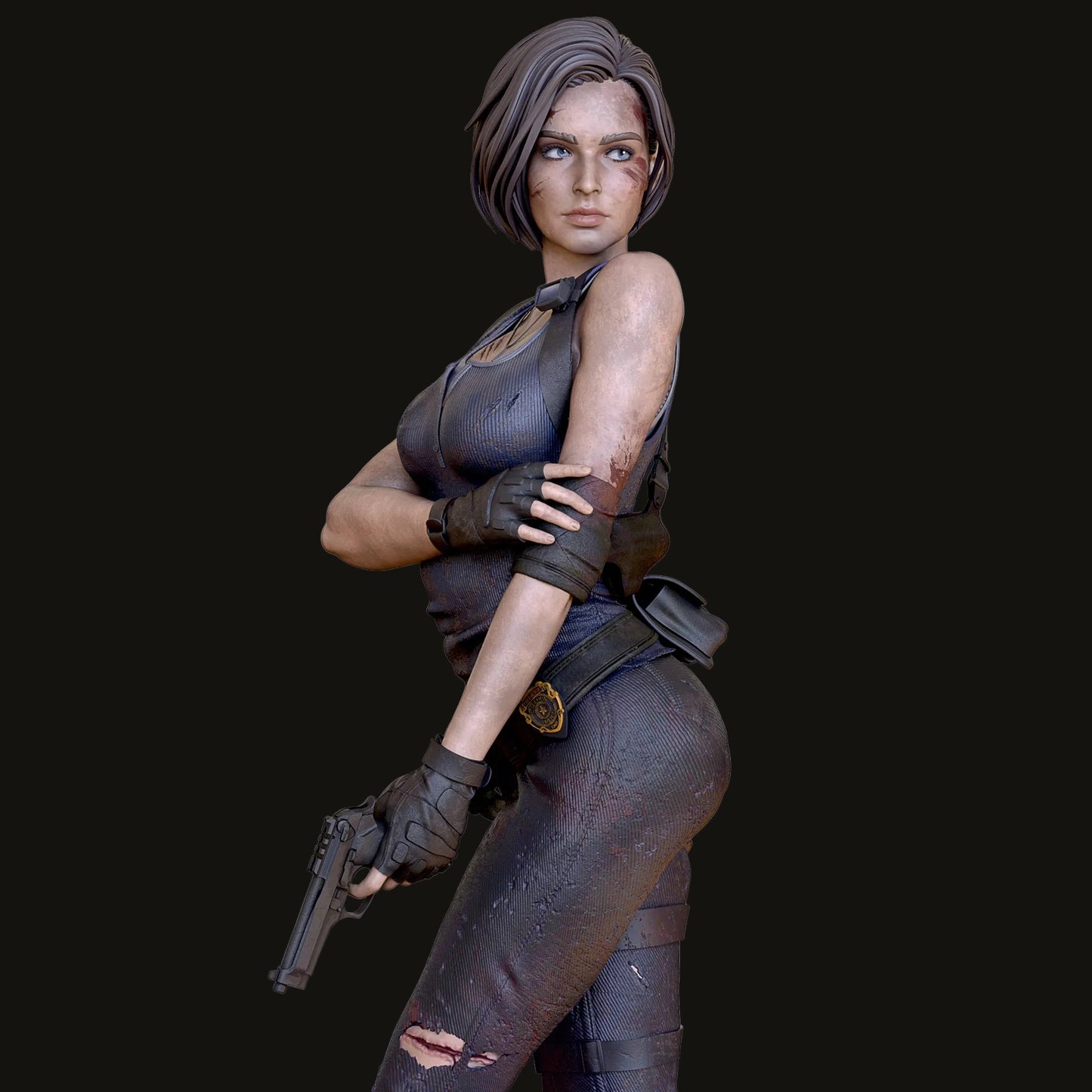 Survivor Cop Pinup Adult 3D Resin Figurine Model Kit