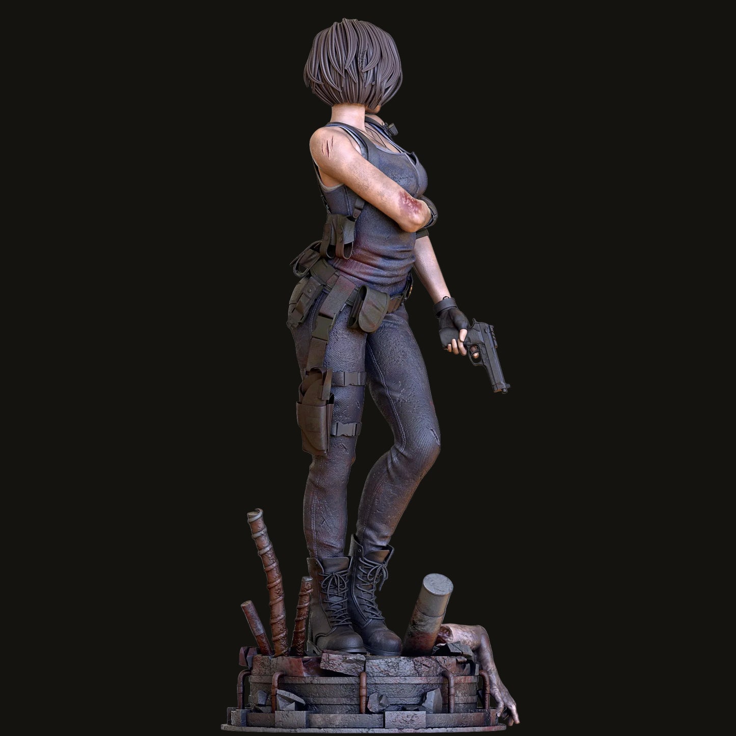 Survivor Cop Pinup Adult 3D Resin Figurine Model Kit