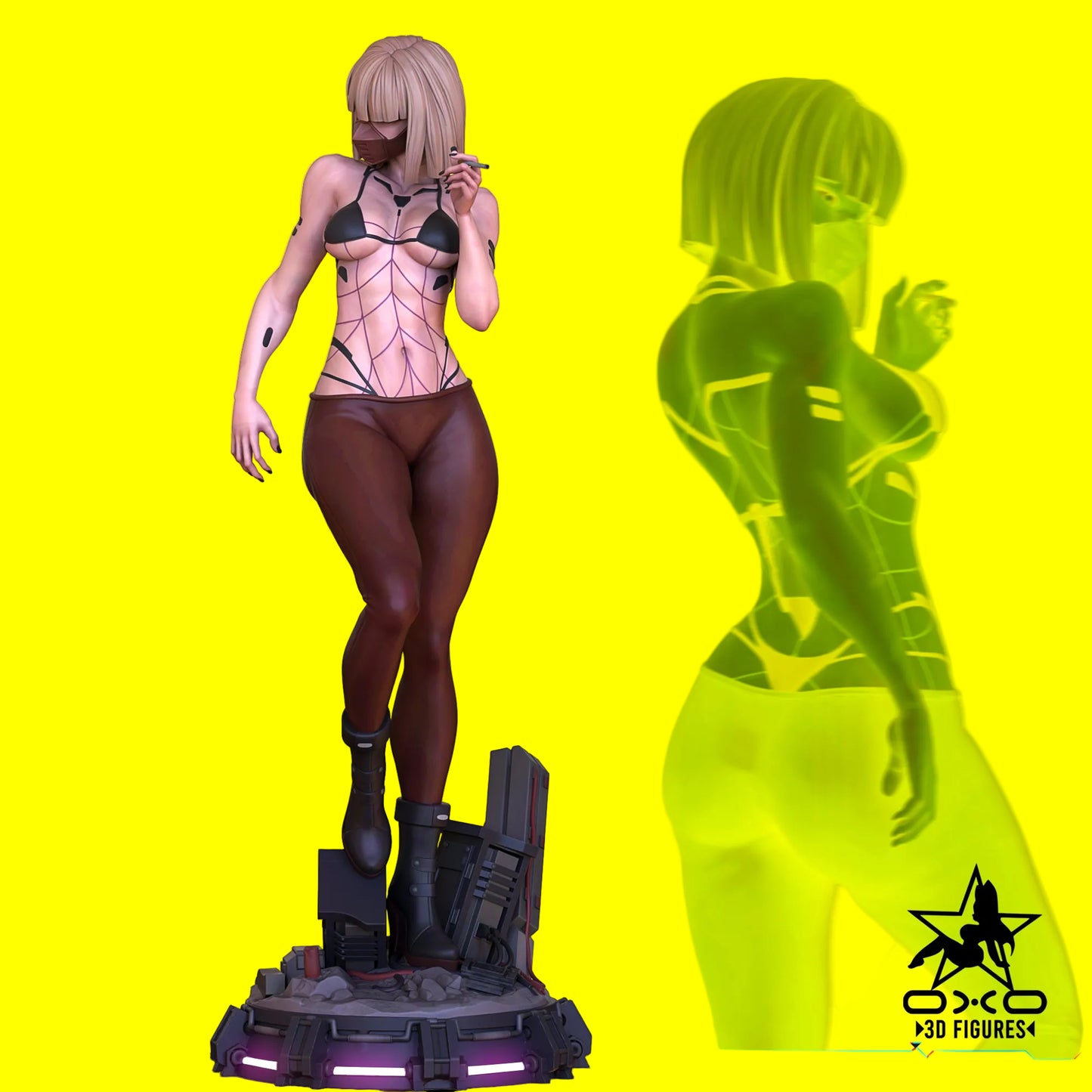 Hacker Waifu Pinup Adult 3D Resin Figurine Model Kit