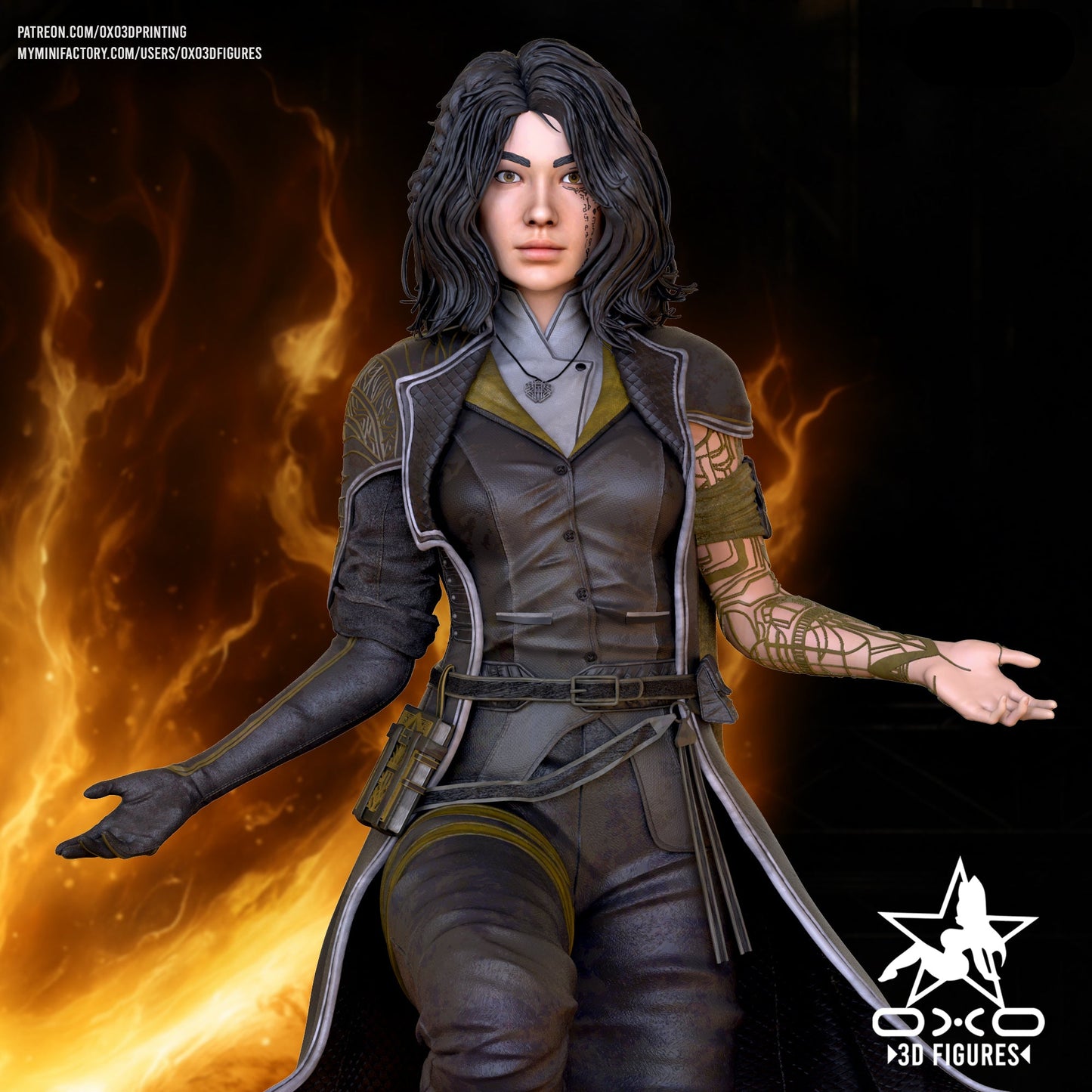 Focused Survivor Pinup Adult 3D Resin Figurine Model Kit