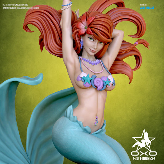 Mermaid of the Seas Pinup Adult 3D Resin Figurine Model Kit