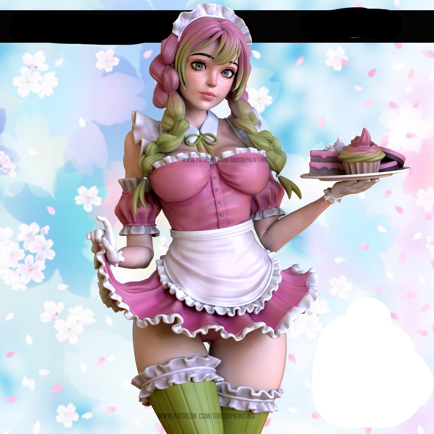 Maid Pinup Adult 3D Resin Figurine Model Kit