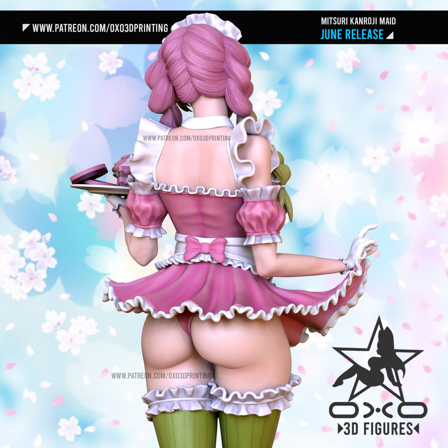 Maid Pinup Adult 3D Resin Figurine Model Kit