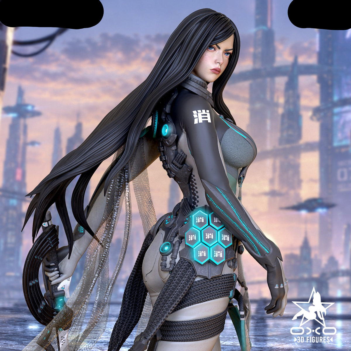 Android Huntress Pinup Adult 3D ABS Resin Figurine Model Kit