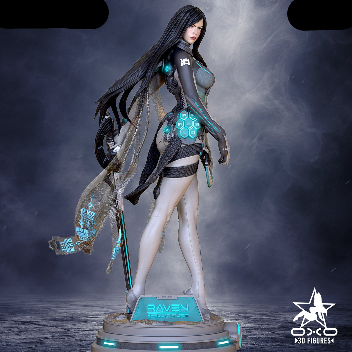 Android Huntress Pinup Adult 3D ABS Resin Figurine Model Kit