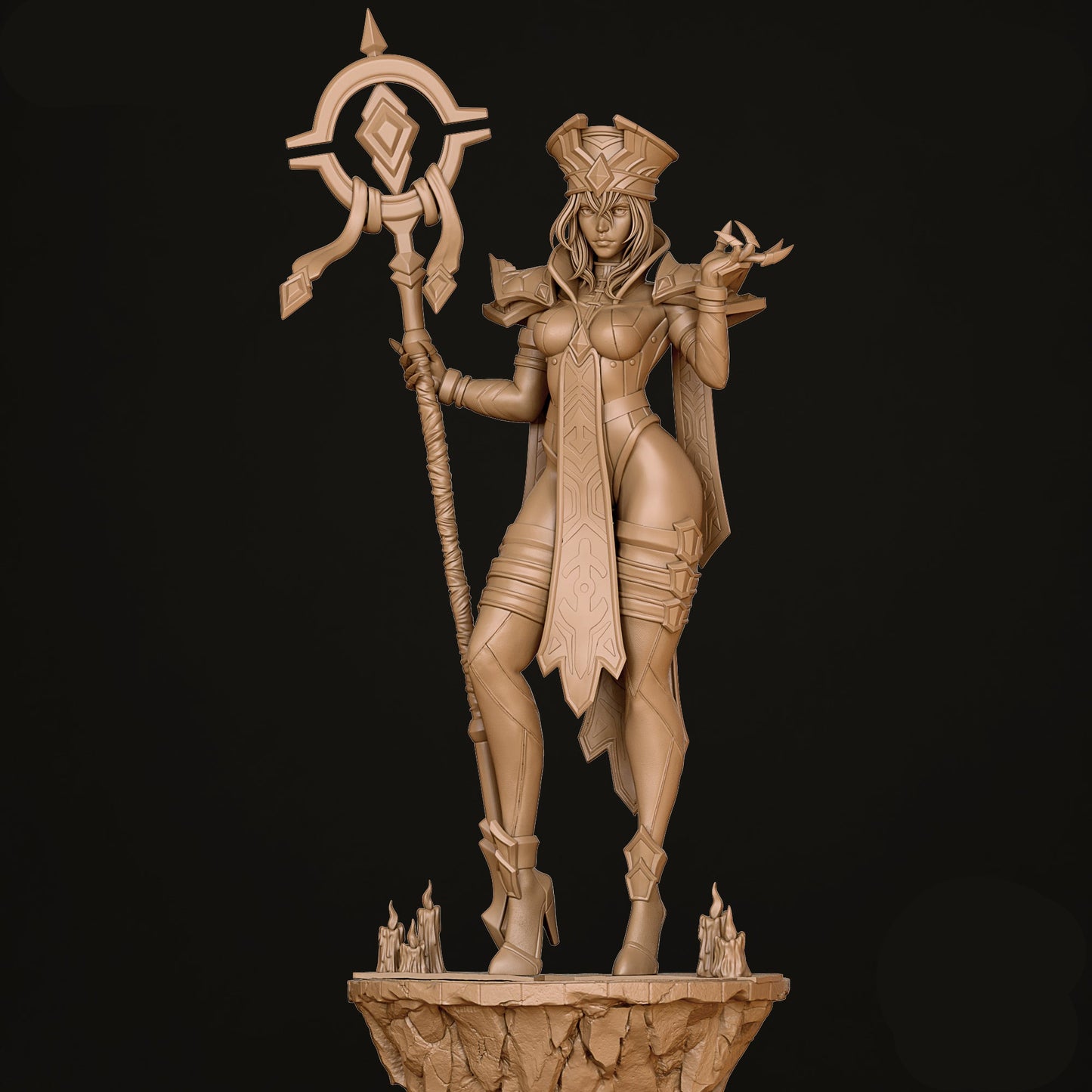 Priestess of Light Pinup Adult 3D Resin Figurine Model Kit
