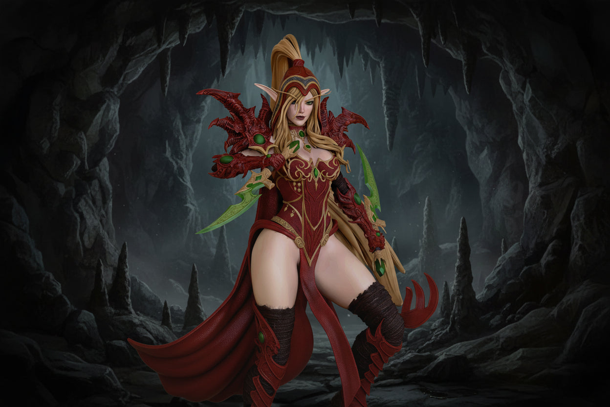 Elven Princess Pinup Adult 3D Resin Figurine Model Kit