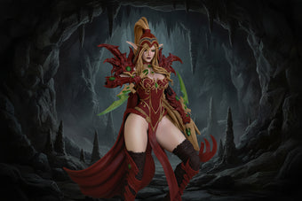Elven Princess Pinup Adult 3D Resin Figurine Model Kit