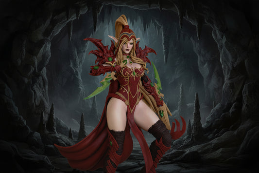 Elven Princess Pinup Adult 3D Resin Figurine Model Kit