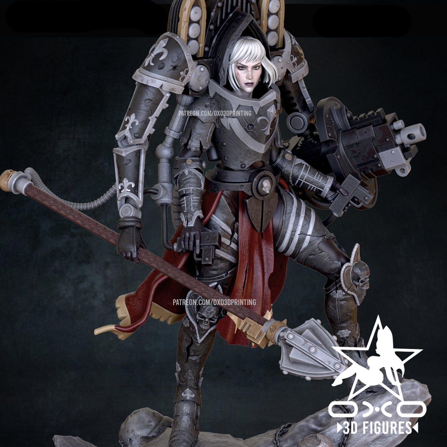 War Sister In Mecha Suit Pinup 3D Resin Figurine Model Kit