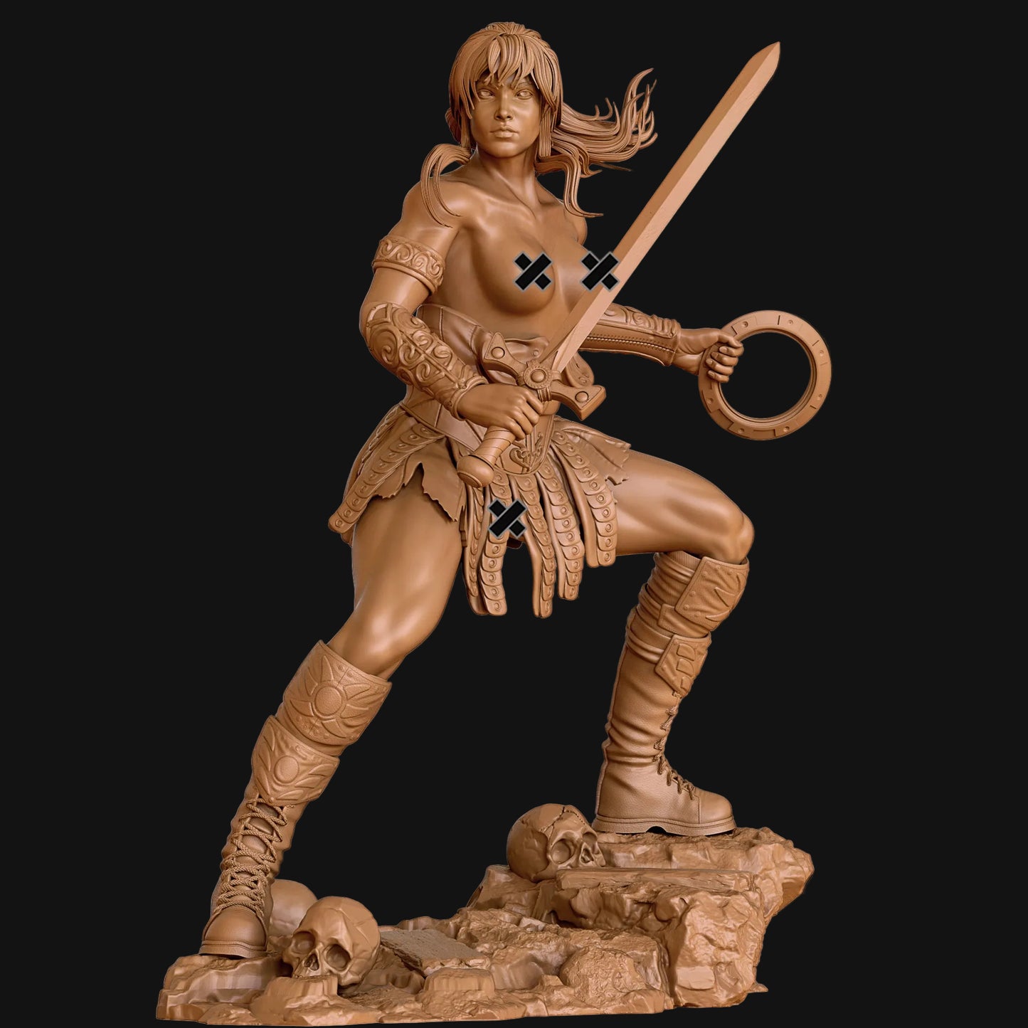Warrior Princess Heroine Pinup Adult 3D Resin Figurine Model Kit