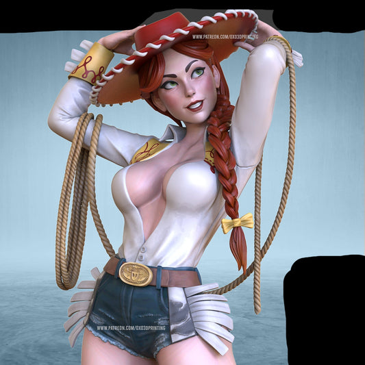 Cowgirl Adult 3D Resin Figurine Model Kit