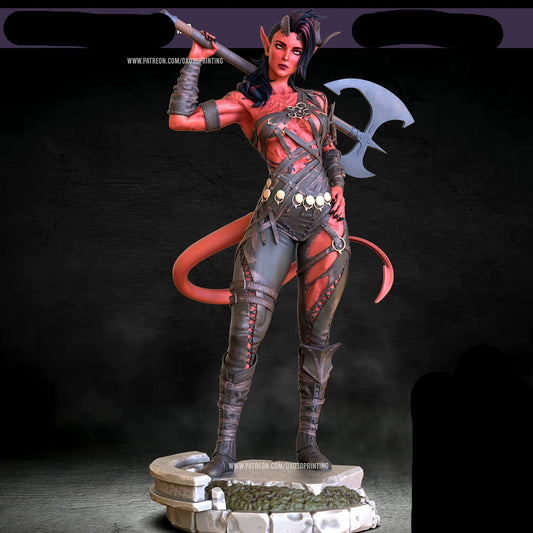 Demon Warrior Pinup 3D Resin Model