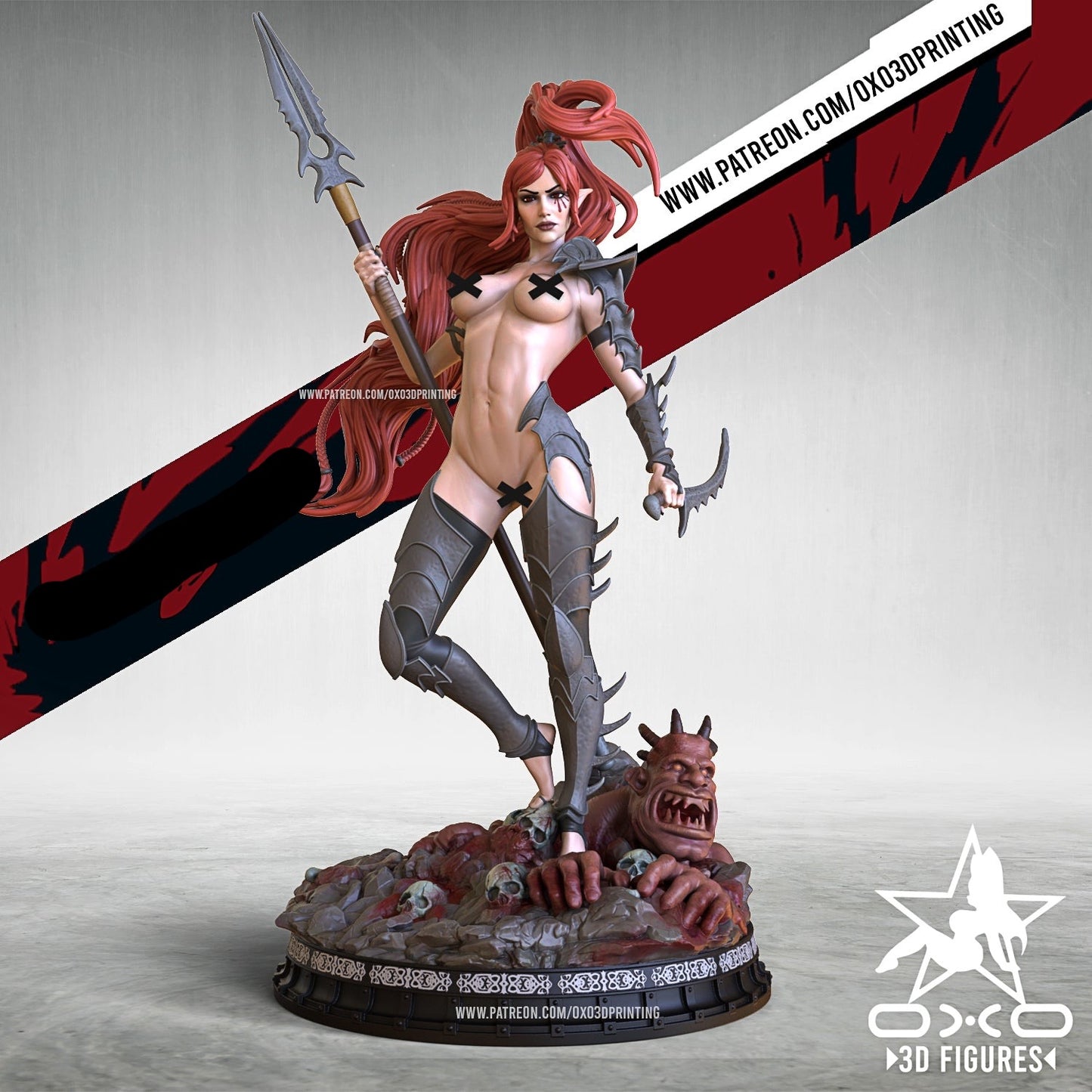 Succubus Warrior Pinup 3D Resin Model