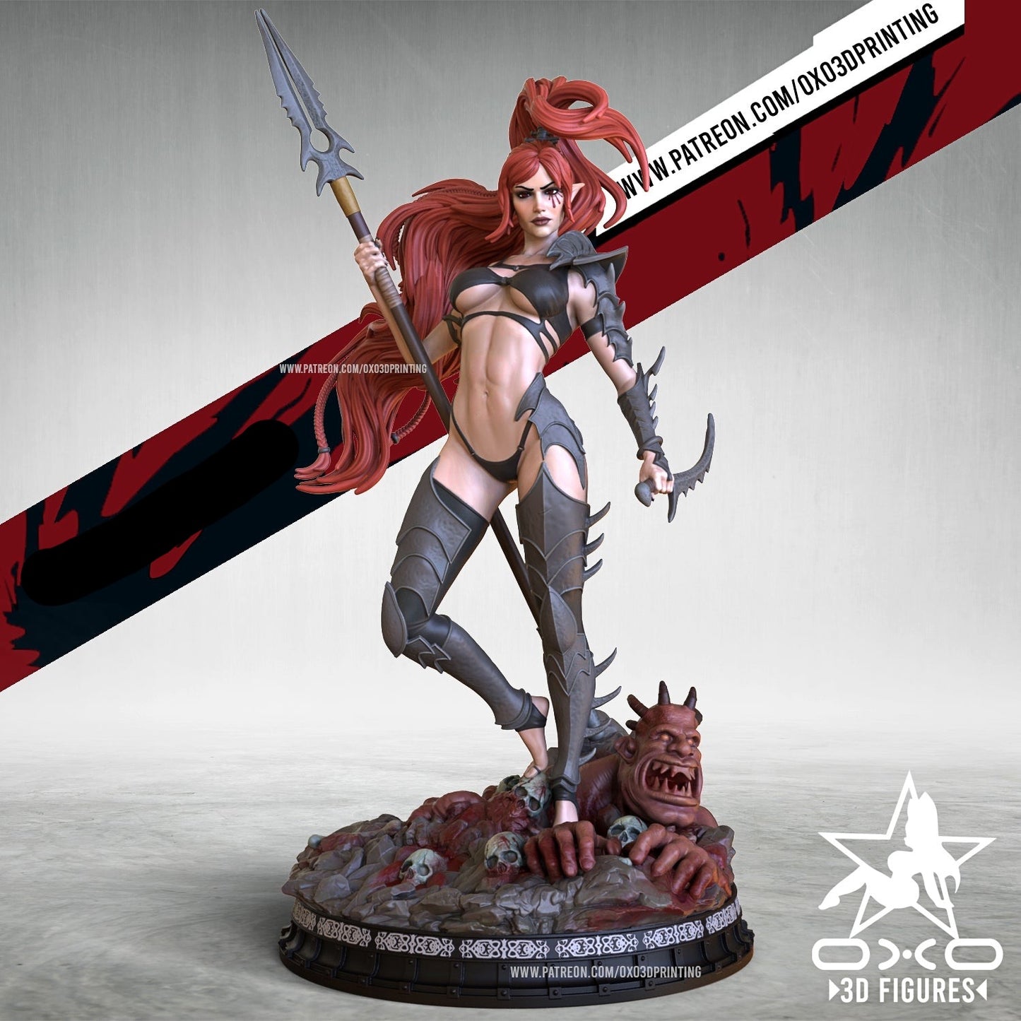 Succubus Warrior Pinup 3D Resin Model