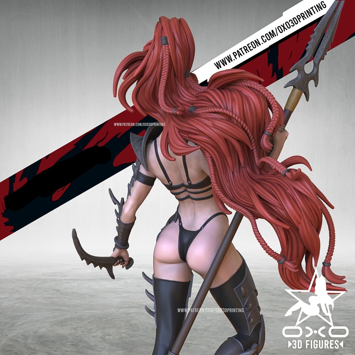 Succubus Warrior Pinup 3D Resin Model