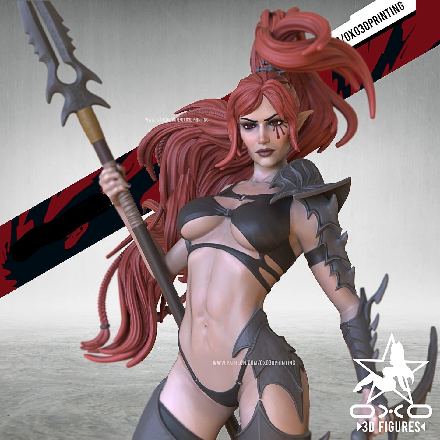 Succubus Warrior Pinup 3D Resin Model