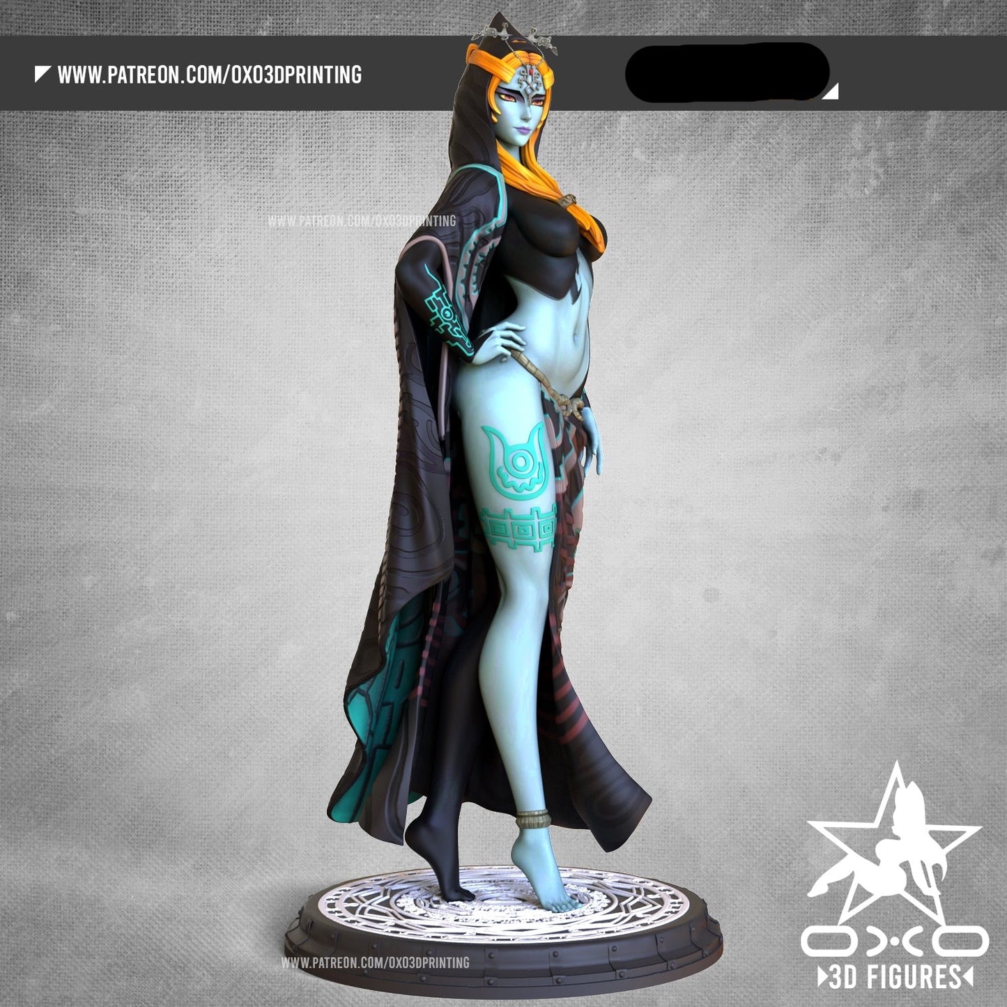 Night Princess Pinup 3D Resin Model