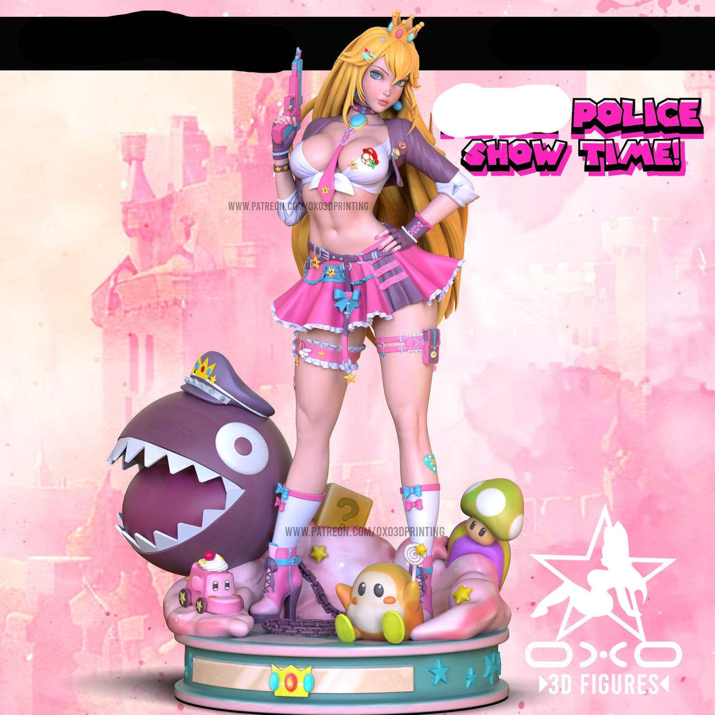 Princess Police Pinup 3D Resin Figurine Model Kit