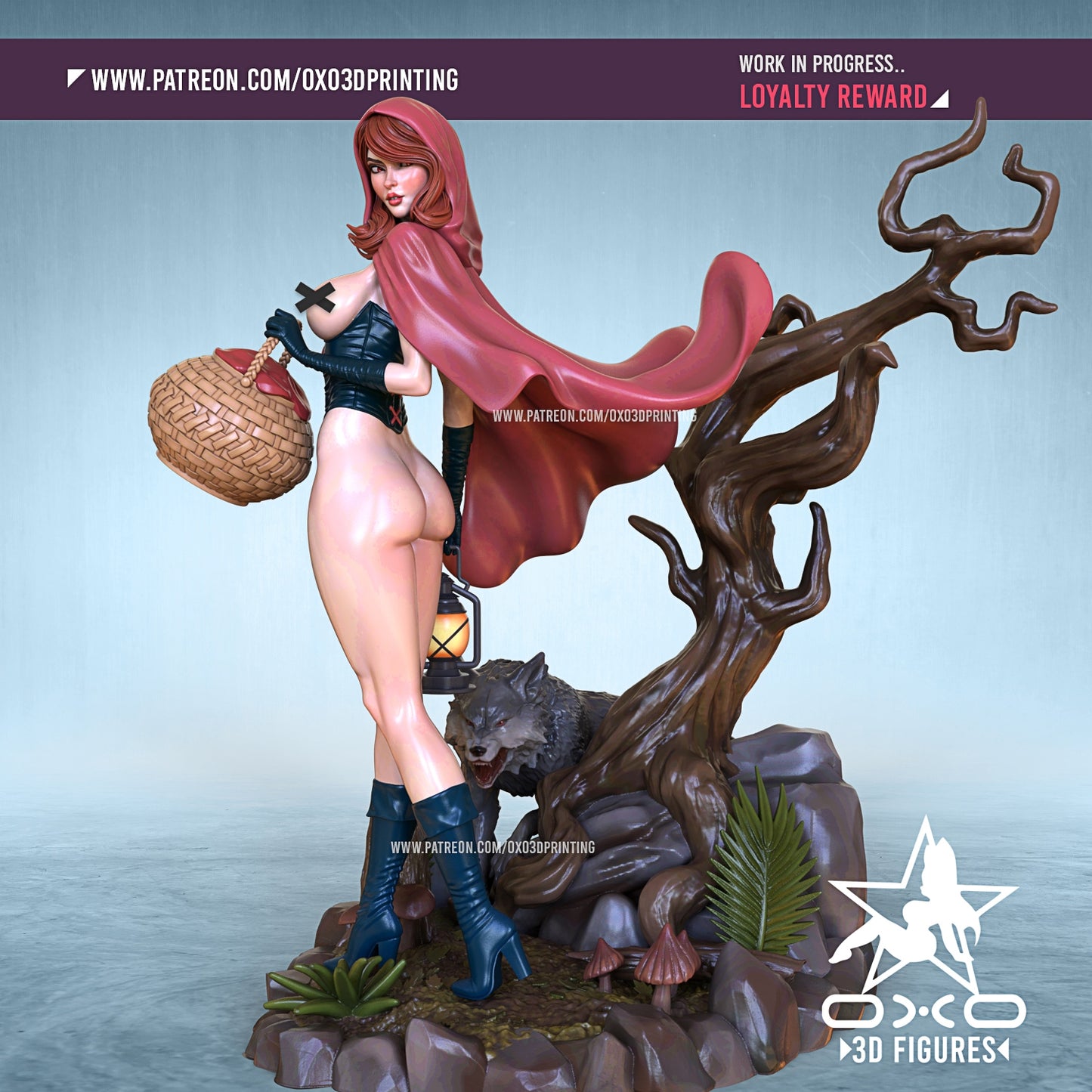 Red Riding Hood Pinup 3d Resin Model