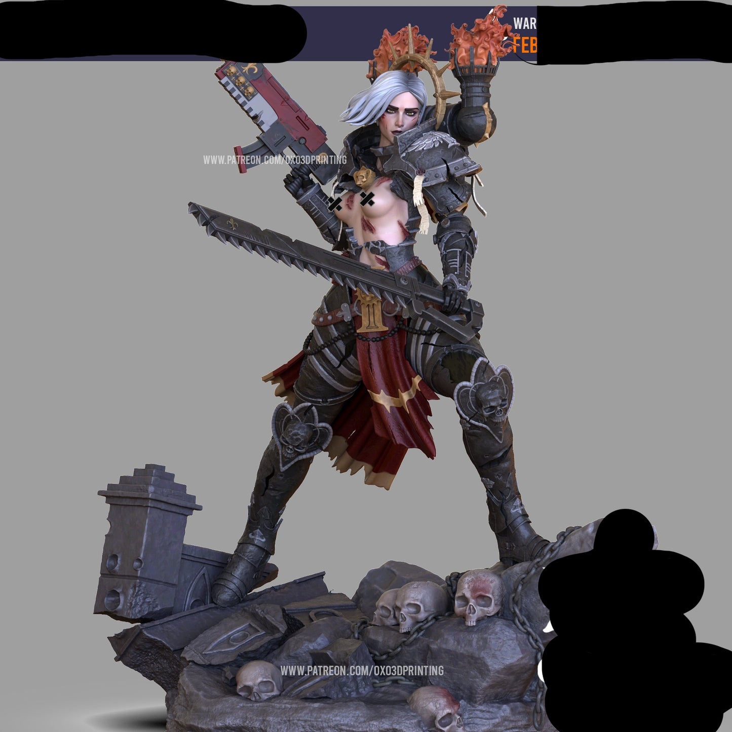 War Sister Adult 3D Resin Figurine Model Kit