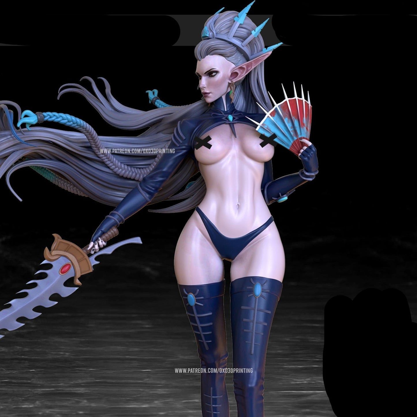 Warrior Witch Adult 3D Resin Figurine Model Kit