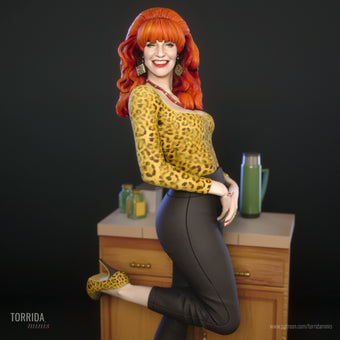 Lazy Mother Pinup Adult 3D Resin Figurine Model Kit