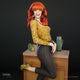 Lazy Mother Pinup Adult 3D Resin Figurine Model Kit