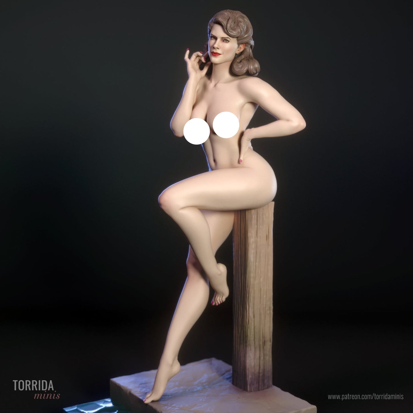 Classic Agent Pinup Adult 3D Resin Figurine Model Kit