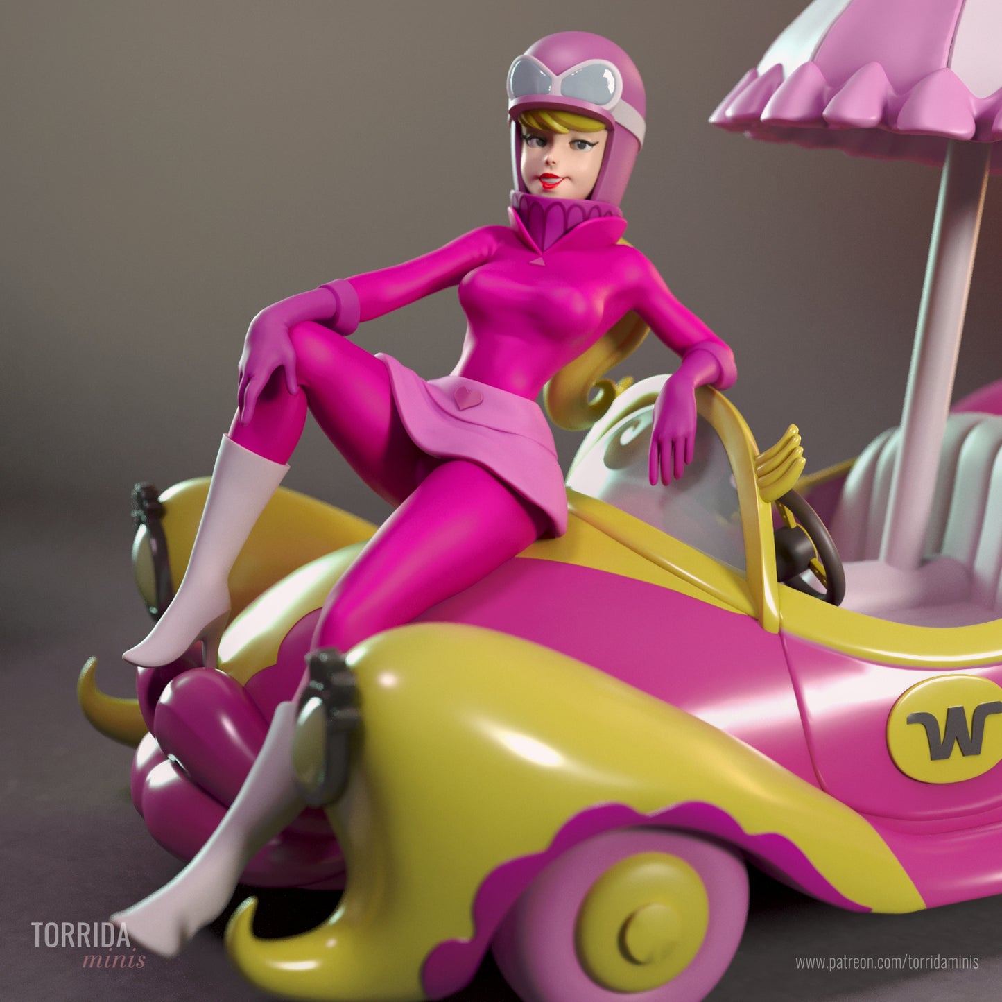 Racer Icon Pinup Adult 3D Resin Figurine Model Kit